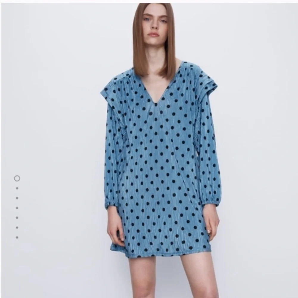 Zara Dress Polka Dot Long Sleeve Mini